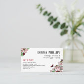 De Visite Ladybugs & Pink Daisy Carte d'appel Maman (Debout devant)