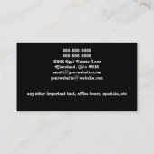 De Visite Le résumé autoguide la carte d'entreprise (Dos)