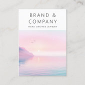 De Visite Lever doux pastel avec carte d'oreille d'oiseaux (Devant)