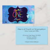 De Visite Light One Love Religieux carte d'affaires (Devant / Derrière)