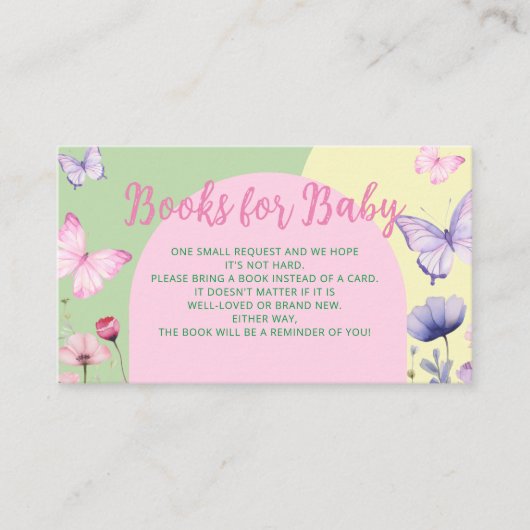 De Visite Livres Pour Baby shower Carte Bébé Carte Flat Note (Devant)