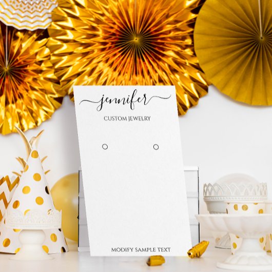 De Visite Logo Carte à bijoux artisanale minimalisme blanc