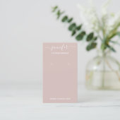 De Visite Logo Carte bijouterie artisanale Rose fumé (Debout devant)