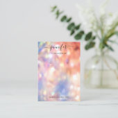 De Visite Logo Carte bijouterie artisanale Rose holographiqu (Debout devant)