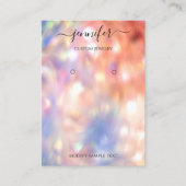 De Visite Logo Carte bijouterie artisanale Rose holographiqu (Devant)