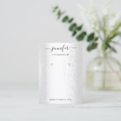 De Visite Logo Carte bijoux artisanale gris argent (Debout devant)