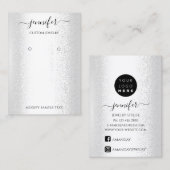 De Visite Logo Carte bijoux artisanale gris argent (Devant / Derrière)