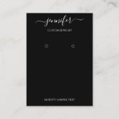 De Visite Logo Carte bijoux artisanale minimalisme noir blan (Devant)