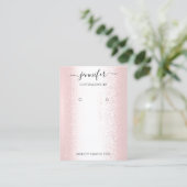 De Visite Logo Carte bijoux artisanale rose (Debout devant)