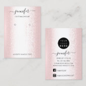 De Visite Logo Carte bijoux artisanale rose (Devant / Derrière)