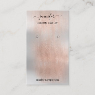 De Visite Logo Carte Bijoux Médias sociaux Rose gris argent