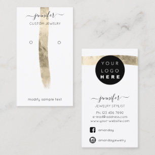 De Visite Logo Carte Bijoux personnalisée Médias sociaux Pei