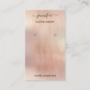 De Visite Logo Carte Bijoux Social Media Rose Blush