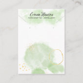 De Visite Logo Collier Boucles d'oreilles or Abstrait Carte  (Devant)