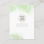 De Visite Logo Collier Boucles d'oreilles or Abstrait Carte  (Dos)