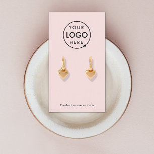 De Visite Logo rose Carte d'affichage pour bijoux d'oreill
