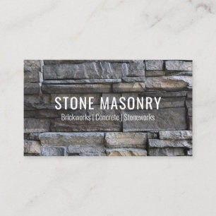 De Visite Maçonnerie professionnelle en pierre Design Carte