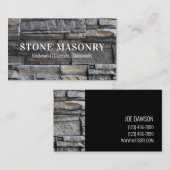 De Visite Maçonnerie professionnelle en pierre Design Carte (Devant / Derrière)