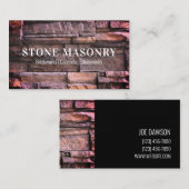De Visite Maçonnerie professionnelle en pierre Design Carte  (Devant / Derrière)