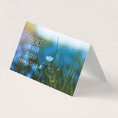 De Visite macro fleurs dans le champ, pour fleuriste, Carte  (Dos)