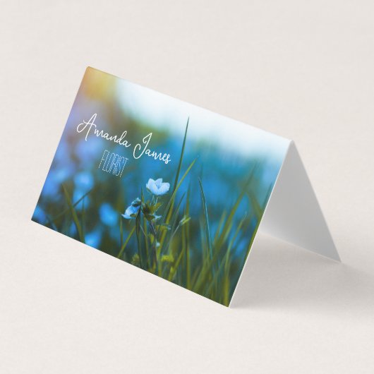 De Visite macro fleurs dans le champ, pour fleuriste, Carte  (Devant)