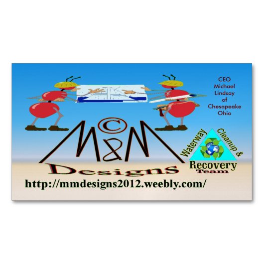 De Visite Magnétique Carte BIZ M & M Design 2 (devant)