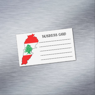 De Visite Magnétique Carte du Liban avec drapeau