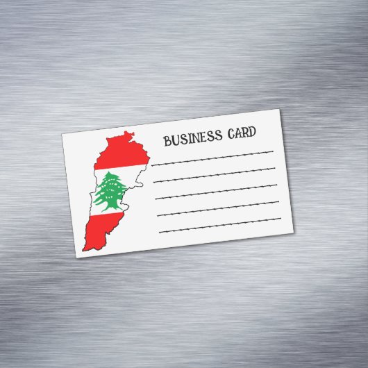 De Visite Magnétique Carte du Liban avec drapeau (In Situ)