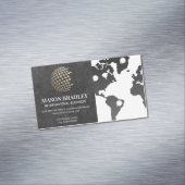 De Visite Magnétique Globe géométrique | Carte du monde (In Situ)