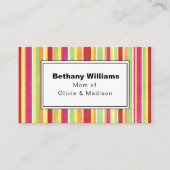 De Visite Maman Jouer Carte d'appel simple rose verte (Devant)