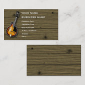 De Visite Mandoline - carte d'industrie musicale (Devant / Derrière)