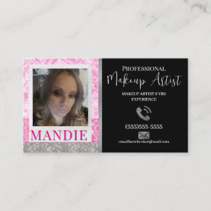 De Visite Maquillage Créatif Cheveux Faux Cils Carte Photo C