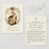 De Visite Mariage catholique Elegant Favoriser la Carte Sain (Devant / Derrière)