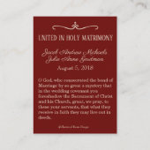 De Visite Mariage catholique Favoriser Carte Sainte Damask M (Dos)