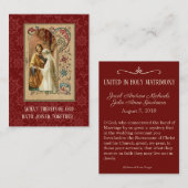 De Visite Mariage catholique Favoriser Carte Sainte Damask M (Devant / Derrière)