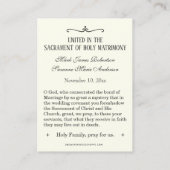 De Visite Mariage catholique Favoriser Guadalupe Carte Saint (Dos)