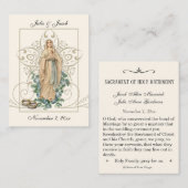 De Visite Mariage catholique marié Favoriser la Carte Sainte (Devant / Derrière)