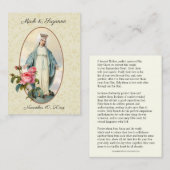 De Visite Mariage catholique traditionnel Favoriser la Carte (Devant / Derrière)