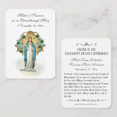De Visite Mariage catholique Vierge Marie Religieuse Carte S (Devant / Derrière)