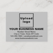 De Visite Marque commerciale sur petite carte rectangle gris (Devant)