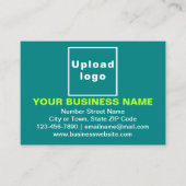 De Visite Marque commerciale sur petite carte rectangle vert (Devant)