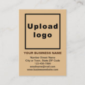 De Visite Marque d'affaires sur petite carte Portrait Brown  (Devant)