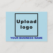 De Visite Marque d'affaires sur petite carte rectangle bleu (Dos)