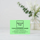 De Visite Marque d'affaires sur petite carte rectangle vert (Debout devant)