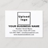 De Visite Marque d'entreprise sur petite carte rectangle bla (Devant)