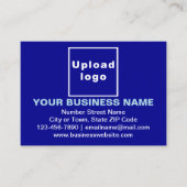 De Visite Marque d'entreprise sur petite carte rectangle ble (Devant)