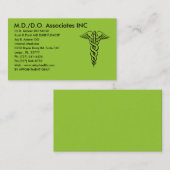 De Visite md/do associe la carte d'inc. - customisée (Devant / Derrière)