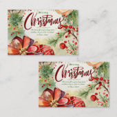 De Visite meilleure carte crismas salutation belle (Devant / Derrière)