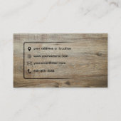 De Visite Menuiserie avec une carte d'affaires Touch of Natu (Dos)