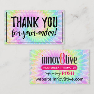 De Visite Merci pour votre commande teinture Posh carte